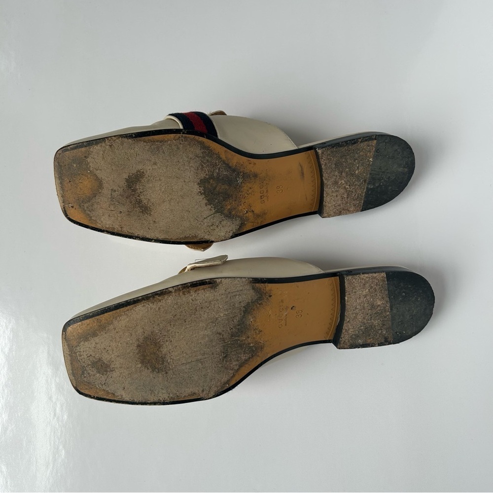 Gucci Peyton White GG Mules size 38 - Picture 4 of 12